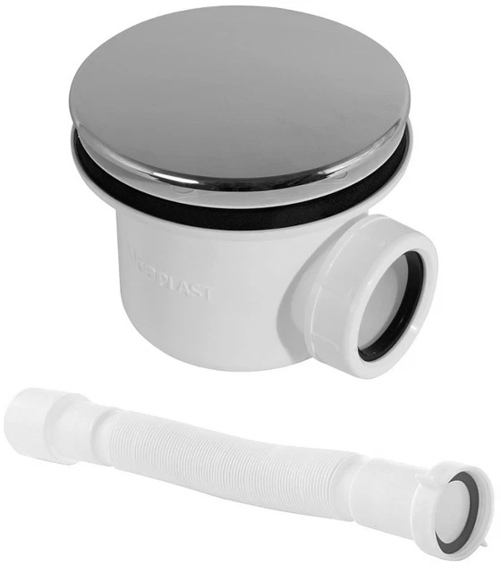 IMPTS Duschablauf Set 90 Mm – Extraflacher Siphon Mit Geruchsstop & Haarsieb