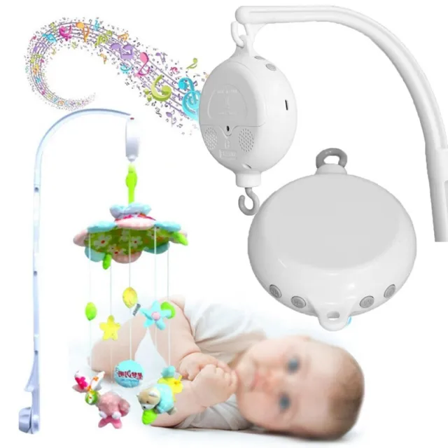Delicate 35 Songs Baby Crib Bed Toy Music Box Movement Bell with Night Light
