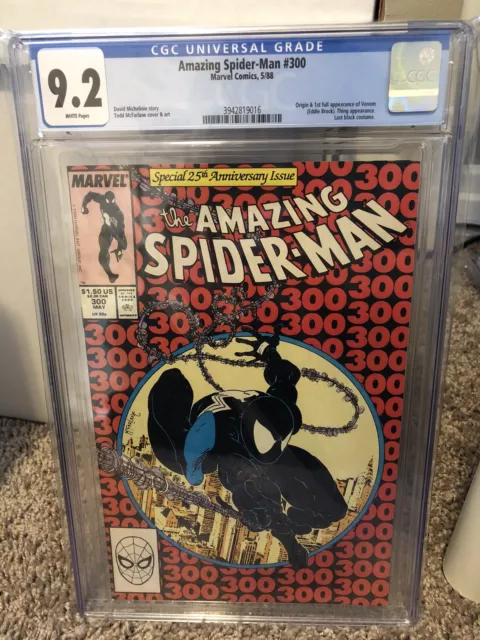 Amazing Spider-Man #300 CGC 9.2 1st Appearance Venom Key McFarlane