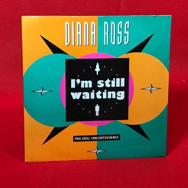 DIANA ROSS I'm Still Waiting 1990 UK Motown 7" vinyl single remix 45 original