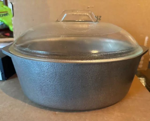 Vintage Hammercraft Hammered Club Aluminum Oval Roaster Pan with Club Glass Lid