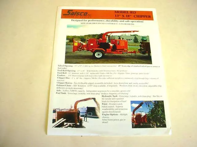 Salsco 813 13"x18" Wood Chipper Brochure