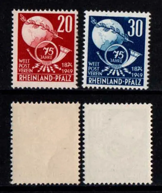 Französische Zone Rheinland Pfalz Mi. Nr. 51 - 52 postfrisch Jahrgang 1949 (12)