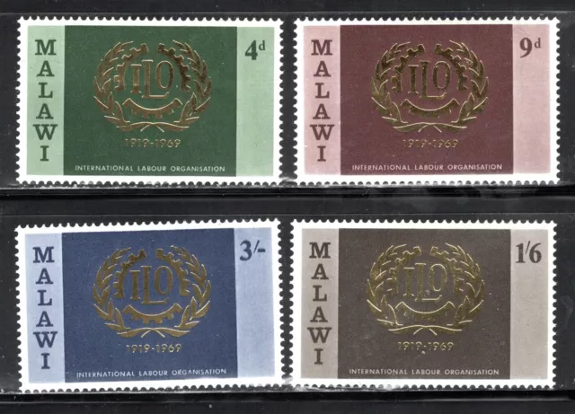 Malawi Stamp Scott #110-113, Int'l Labor Organization, Set of 4, MNH, SCV$1.00