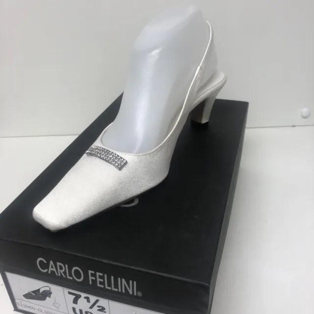 Carlo Fellini Gladys women's nightlife Crystals slingback shoes Dyeable 7.5 10