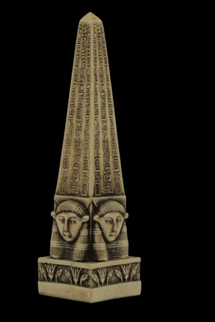 UNIQUE ANTIQUE ANCIENT EGYPTIAN Obelisk Goddess Hathor with Magic HieroglyphicBC