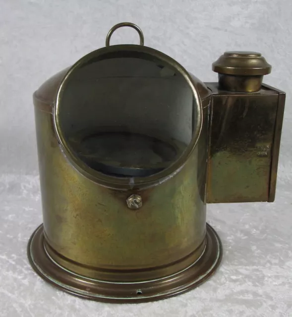 Sestrel Brass Binnacle Ship Compass Helmet Kerosene Lantern 9-1/4in Tall c1940