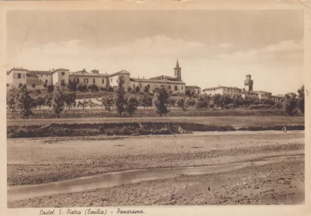 Cartolina *8 Castel S.pietro Bologna Emilia Romagna Panorama Viaggiata 1938