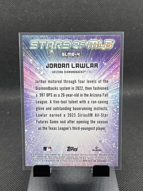 2024 TOPPS CHROME Series 1 Stars of the MLB RC Jordan Lawler Arizona