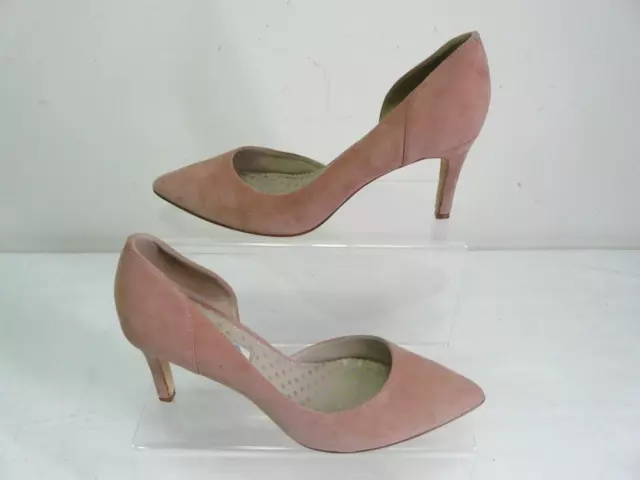 BODEN MID HEEL Suede Shoes Dusky Pink Size EU 39 UK 6 Thames