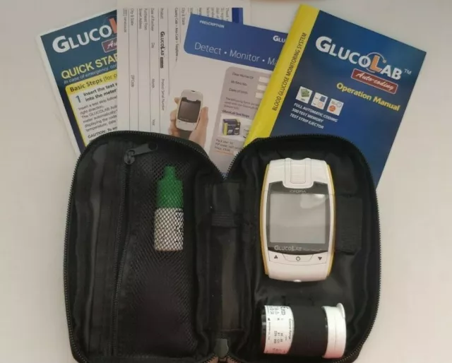 GlucoLab Blood Glucose Diabetic Monitoring System/Monitor/Meter + Test Strips