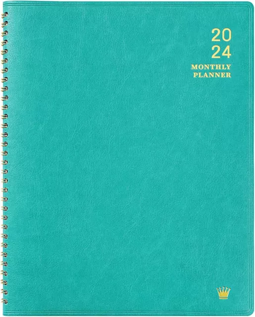 MONTHLY PLANNER JANDEC 2024 TwinWire Organizer Leather Cover 12M