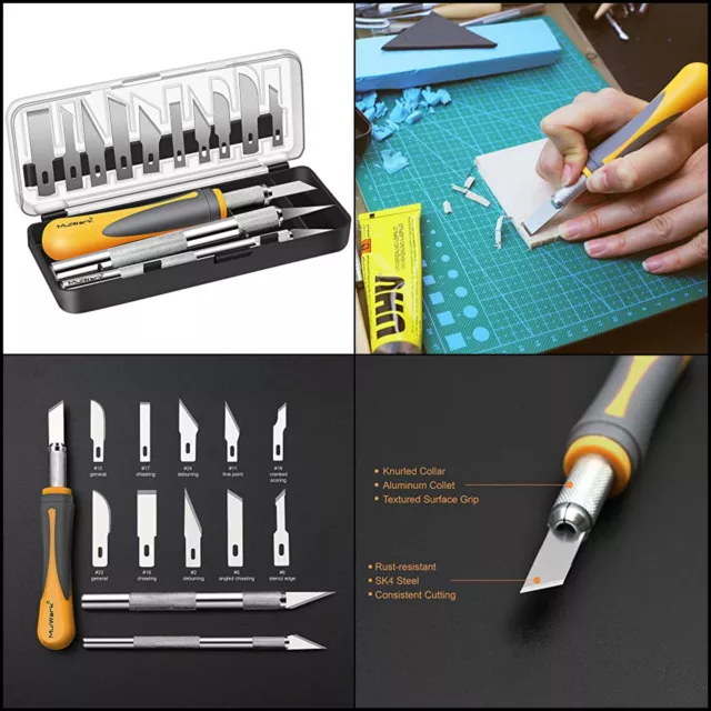 16-Piece Precision Hobby Knife Set - Exacto Knife Set for Modeling - Craft  Kn