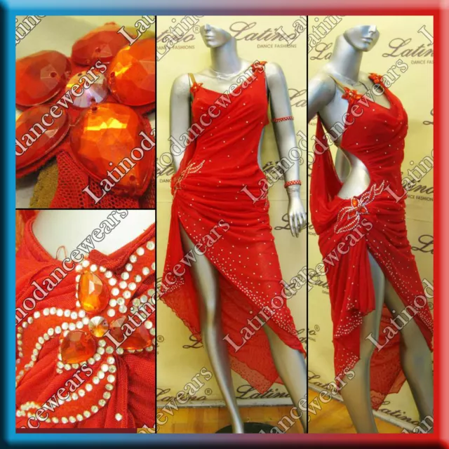 Latin Rhythm Salsa Ballroom Competition Dance Dress - Size S, M, L (Lt701)