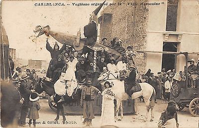 CPA morocco casablanca photo card veglione organises by the moroccan cab no. 2