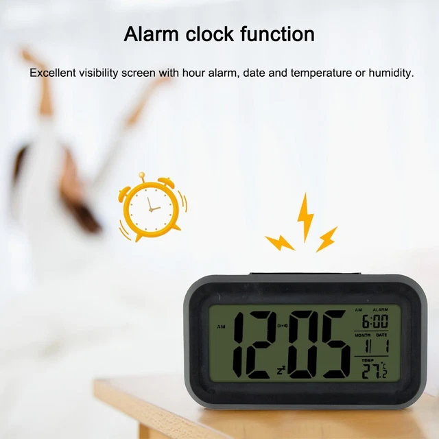 Elektronisch Wecker Mit Hintergrundbeleuchtung Modern Quadratisch Kunststoff