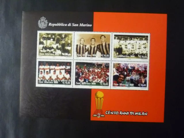 San Marino MiNr.: Block 25 100 Jahre AC Mailand ** postfrisch MNH POSTPREIS !!