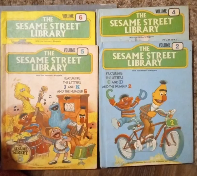 The Sesame Street Library Volumes 2 5 4 6 Jim Henson's Muppets Vintage 1978 HC