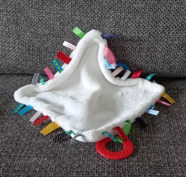 A1 Doudou plat Carré blanc Oxybul - Eveil et jeux