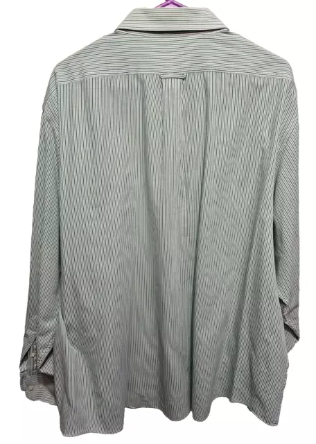 IZOD ♈MEN'S PRINTED LS button up Shirt size 18~purple/green stripe $8. ...