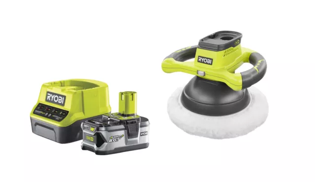 Ryobi Poliermaschine R18B-0  mit 1x4,0Ah Akku + Ladegerät  One+  18V