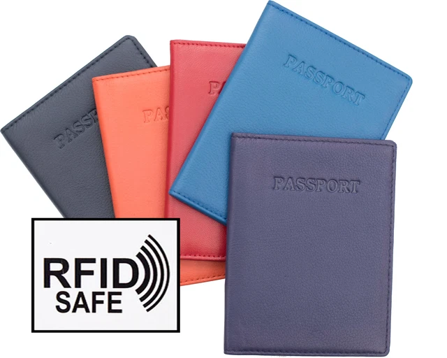 Prime Hide RFID Blocking Soft Leather Passport Holder Passport Cover 10 Colours