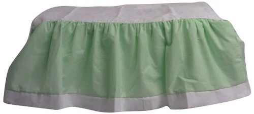 Baby Doll Bedding Regal nuetral Dust Ruffle/Crib Skirt Mint