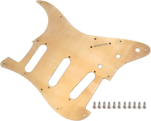 Brass Guitar SSS Pickguard Scratch Plate Fit Fender Stratocaster ST