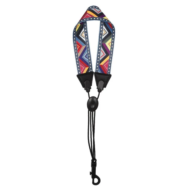 Vibrant Rainbow Braided Saxophone Neck Strap for Soprano Tenor Players