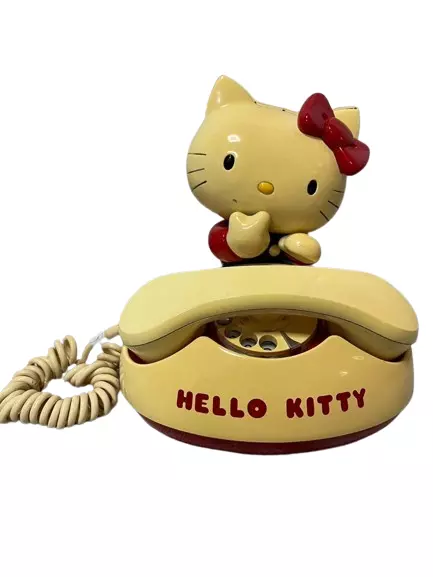 SANRIO Hello Kitty Dial Telephone Showa Retro 1980's