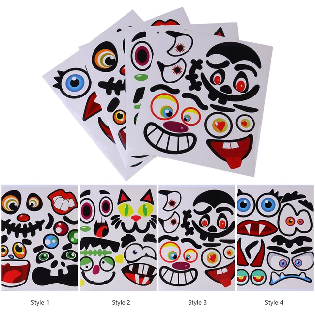 8 Pcs Pumpkin Sticker Halloween Party 2