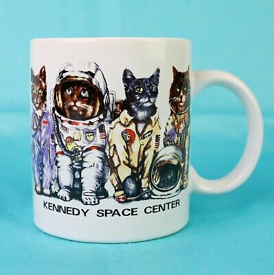 Kennedy Space Center Cat Kitten Astronauts Mug Cup Cat Lady Coffee Tea Kitty