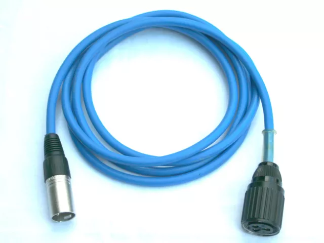 Tuchel Adapter Kabel Großtuchel -XLR 2m Mikrofonkabel blau Sennheiser MD421 etc.