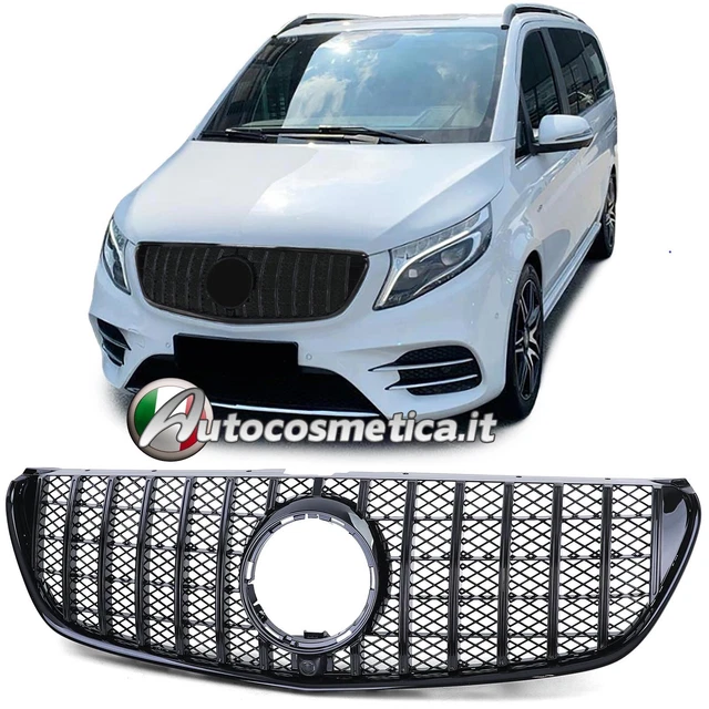 Protezione Paraurti In Alluminio Per Mercedes Vito W447 2014- - Nero, Spessore 0.7 Mm