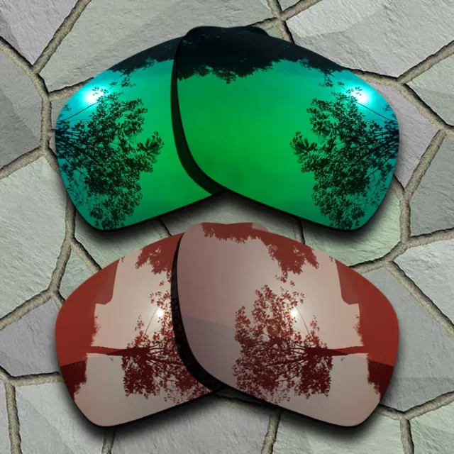 Jade Green&Bronze Brown Polarized Lenses Replacement For-Oakley Dispatch 1