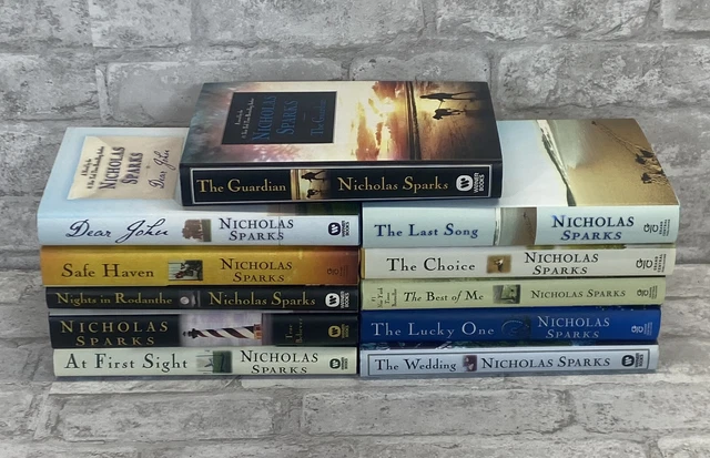 Lot of 11 Hardcover Books by Nicholas Sparks - Dear John Safe Haven The Guardian Lot of 11 Hardcover Books by Nicholas Sparks - Dear John Safe Haven The Guardian