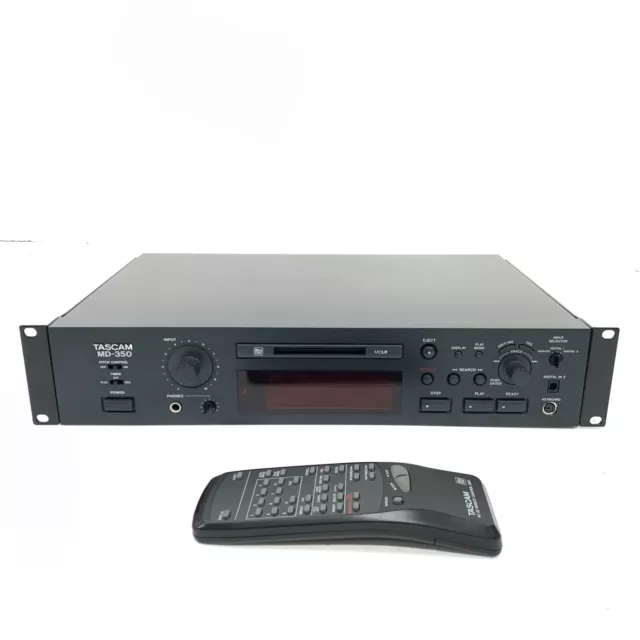 Mini reproductor/grabadora de discos Tascam MD-350 cubierta MD con control remoto - tal cual - TGHM