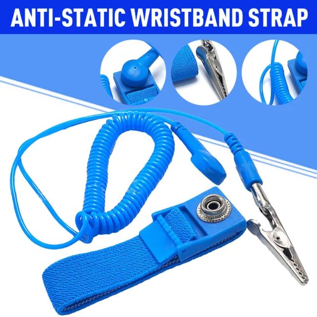 ESD Anti-Static WristBand Strap Grounding Wrist Strap Prevents Static Build 5Pcs