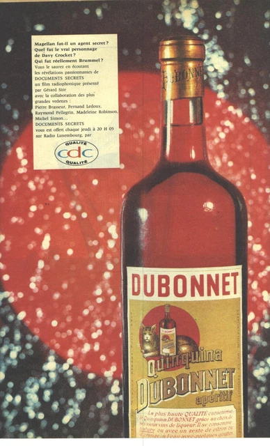 Publicité Vintage Apéritif DUBONNET - Années 60 - 1 Page - V.1