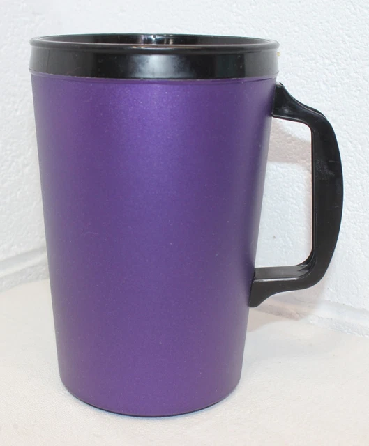 VINTAGE ALADDIN 32 oz. Insulated Travel Coffee Mug Cup Tumbler Purple w/Lid  $14.50 - PicClick