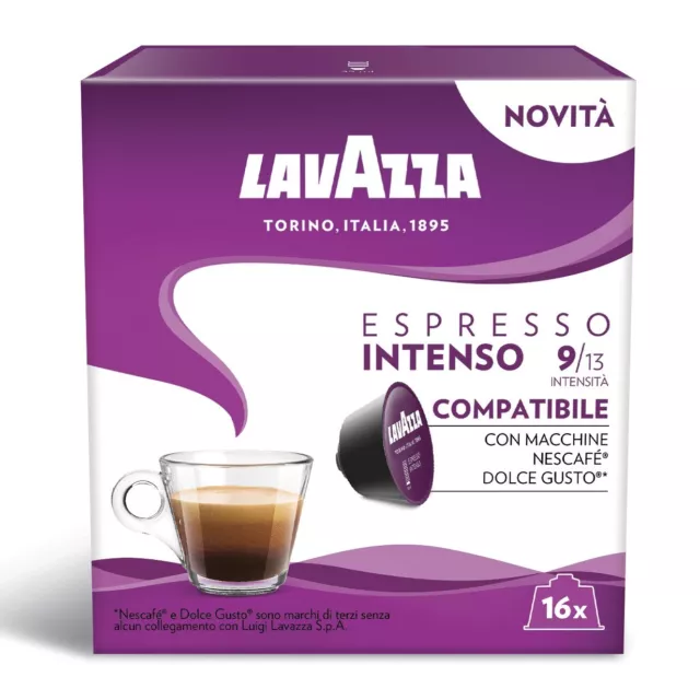 LAVAZZA ESPRESSO INTENSO Dolce Gusto Compatible Coffee Capsules Pods Box