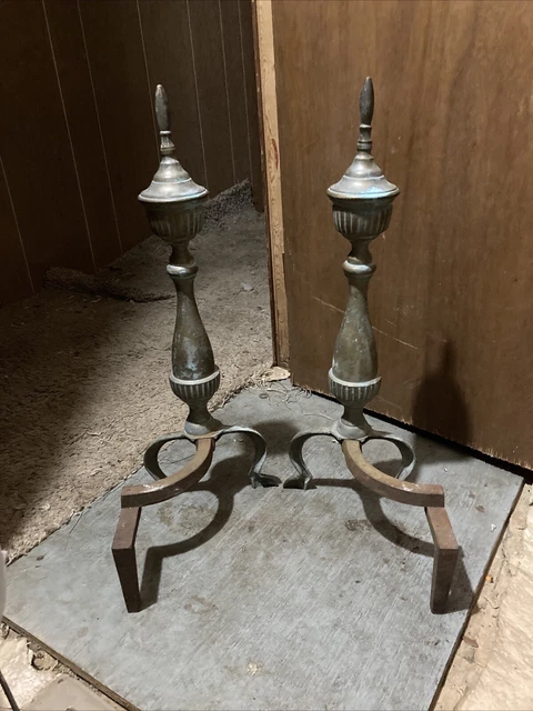 Vintage Brass Andirons
