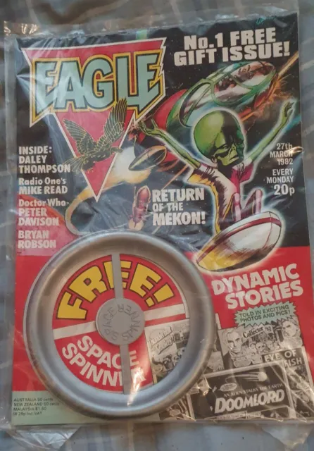 Vintage Eagle Comic issue no 1 with Free Space Spinner - 1982