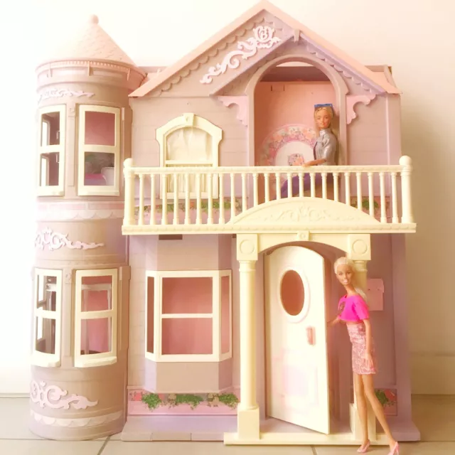 Barbie deluxe dream house 2000 mattel + 2 bambola pop doll poupée muñeca vintage