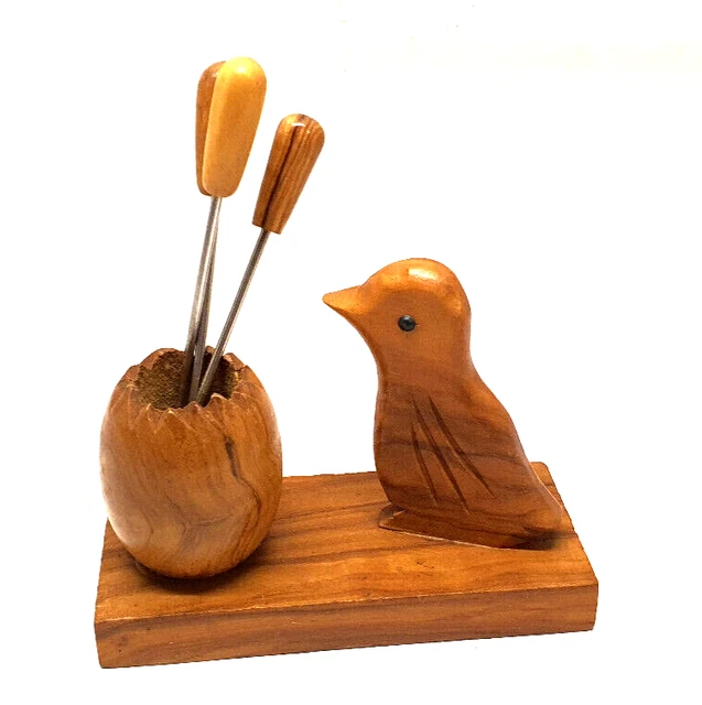 Porte-pique à Escargot En Bois Forme Chien - Occasion, Marron, Origine France