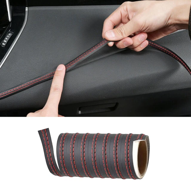 2M PU Leather Car Dashboard Line Strip Sticker Moulding Trim Accessories