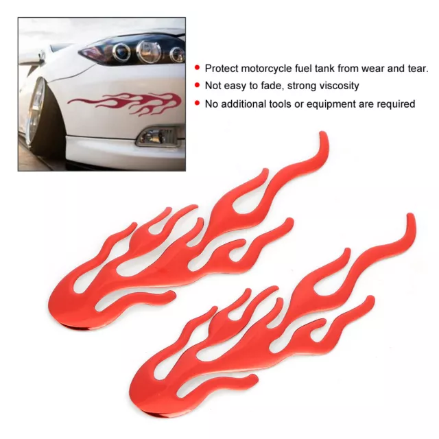 Red 1 Pair Motorcycle Gas Oil Fuel Tank Sticker Pad Protector Decoration
