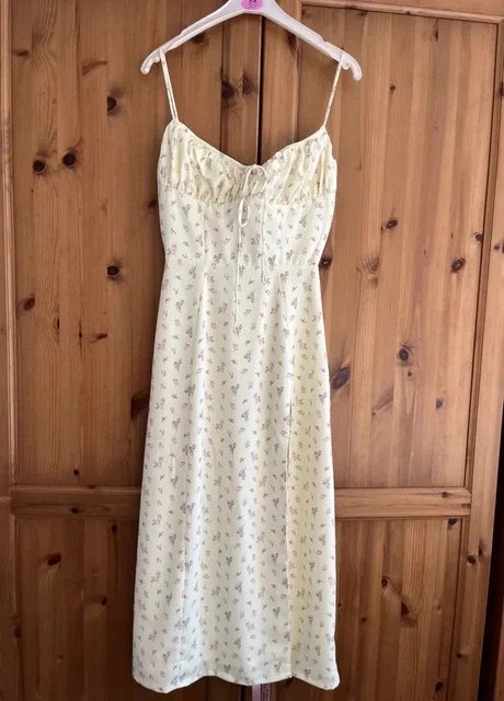light yellow dress long MACloth Straps V neck Chiffon Long Bridesmaid Dress Yellow Formal Party Dress Custom Color / Tea Length / US4 main image 1