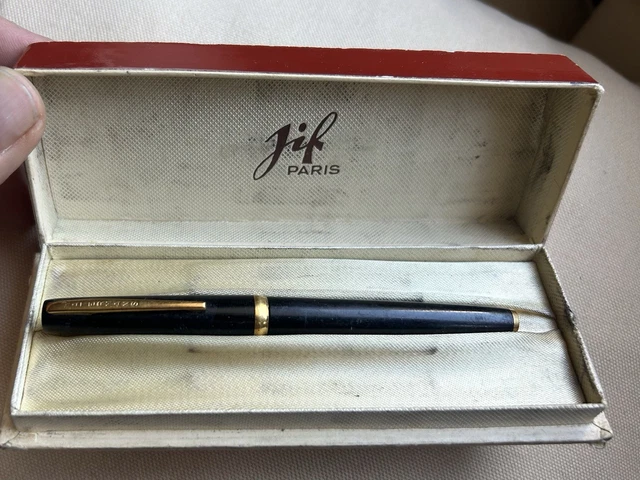Stylo plume ancien de la marque « WATERMANS » de couleur noir, Plume Or 18K