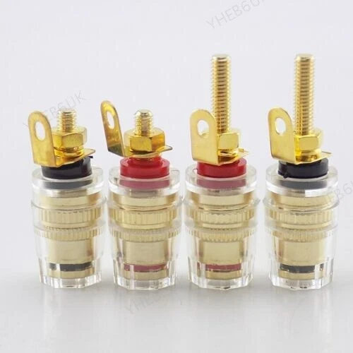 4mm Amplifier Speaker Terminal Binding Post Banana Plug Jack audio Connector 9H
